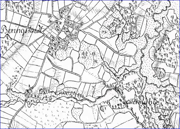 1795 Kartenausschnitt mit Ostermühle