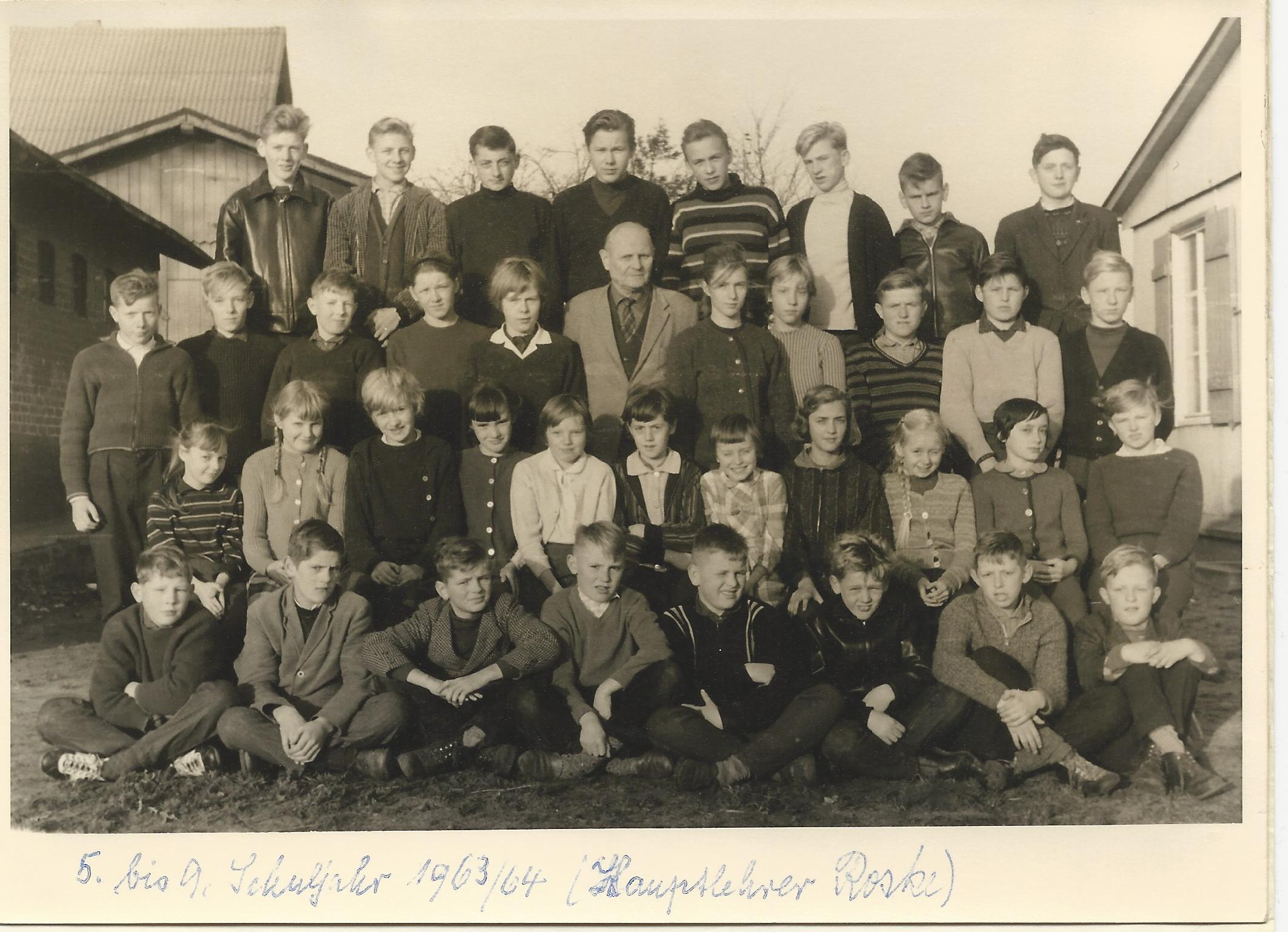 5. 9. Schuljahr Jahrgang 1963 64 Lehrer Roske
