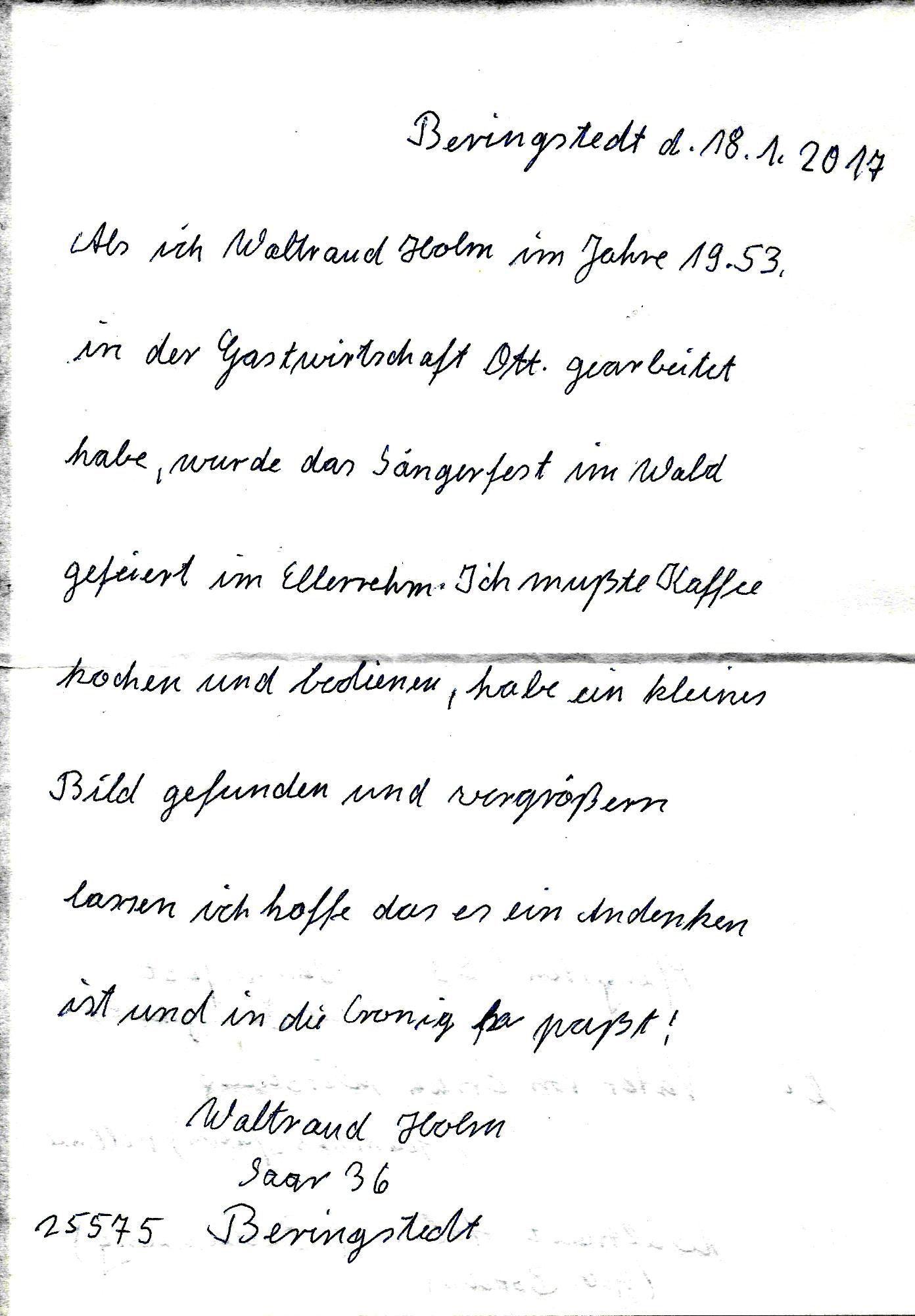 Waltraut Holm Saar Kommentar zum Sängerfest 1953 002
